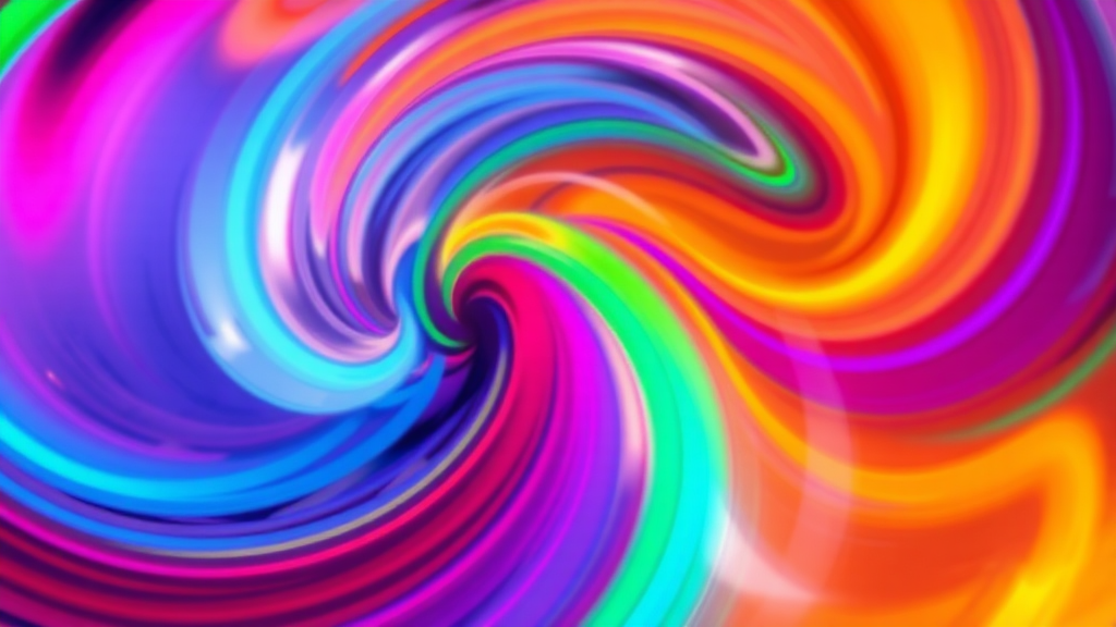 Dynamic swirl of neon colors creating abstract background motion.