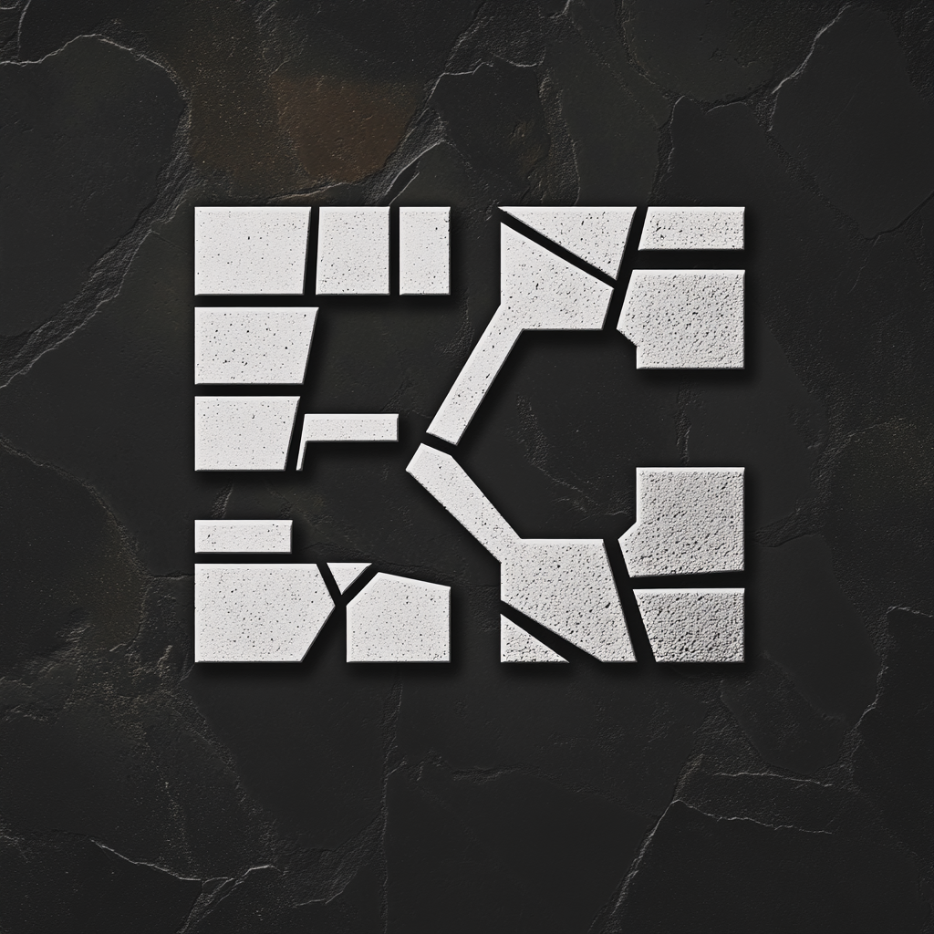 EC logo with pavers, stones, plants symbolizing craftsmanship.