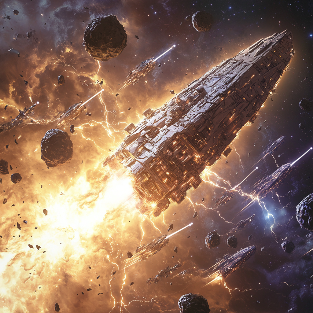 EMP Pulse Engulfs Pirate Ships in Space Battle