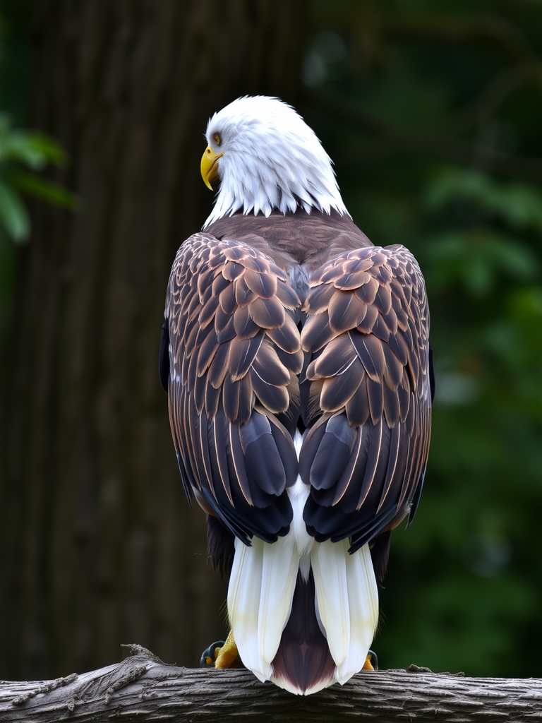 Eagle with back to camera.