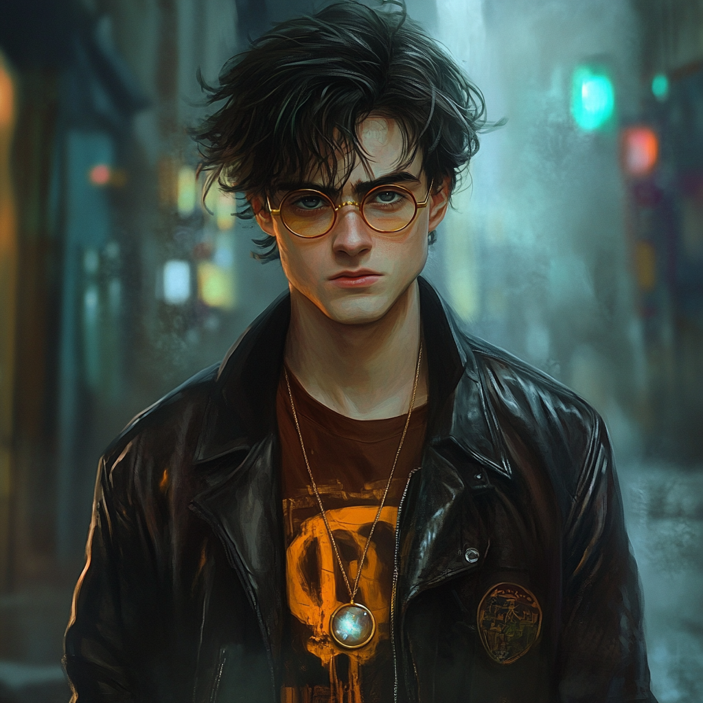 Eccentric Harry Potter with modern fashion