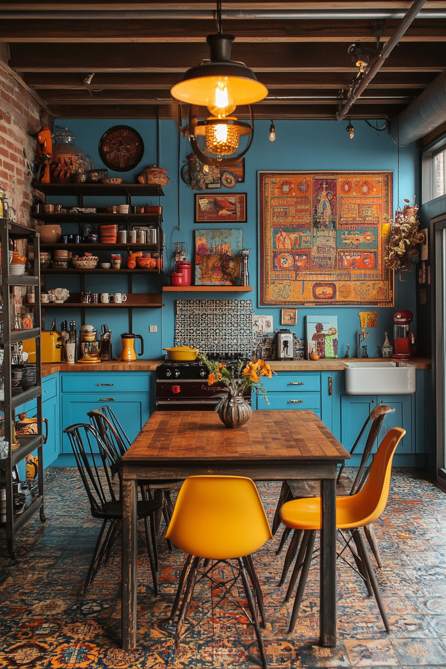 Eclectic Art Lover's Vibrant Kitchen Decor Ideas