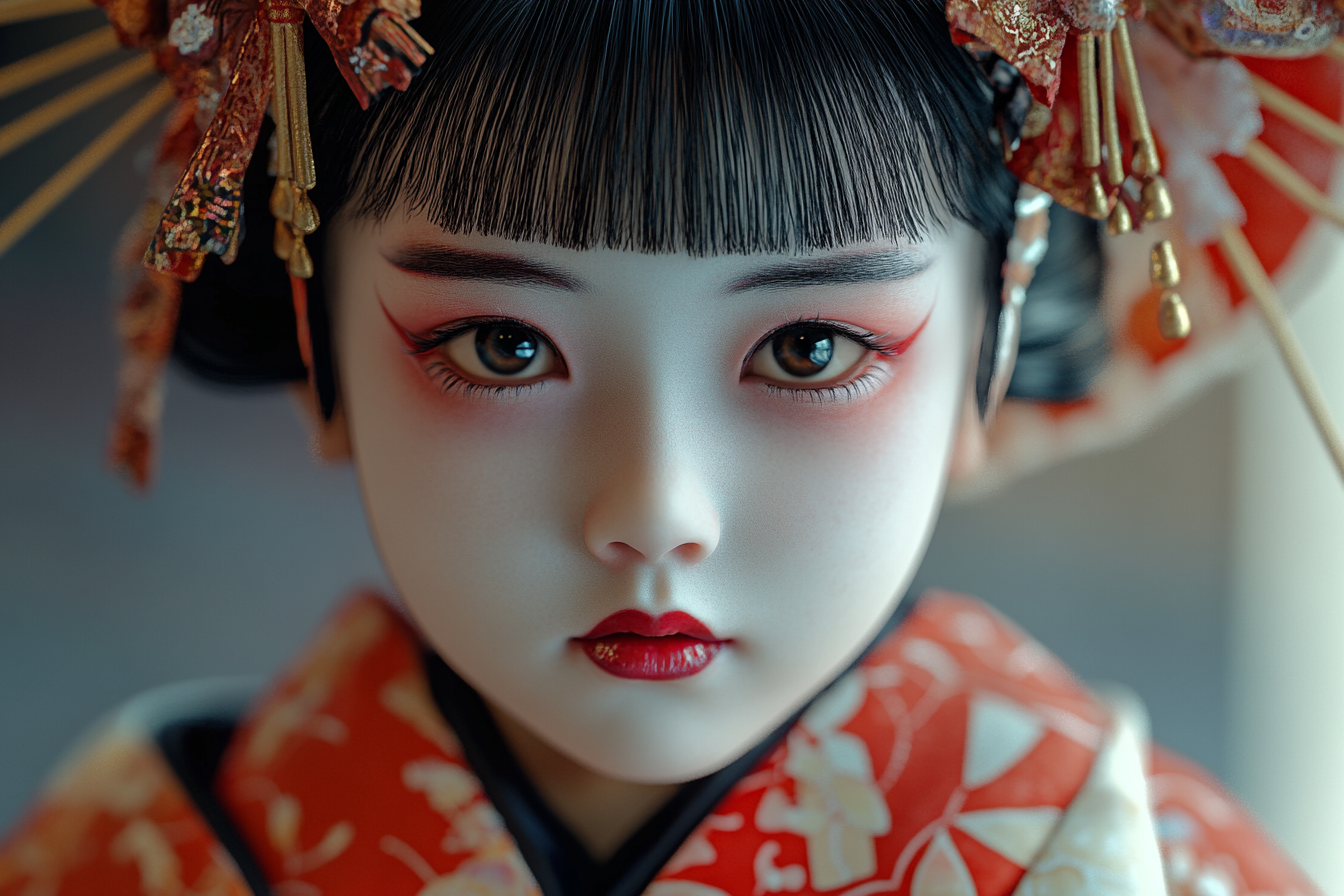 Edo Period Child Specters 4K Studio Photo