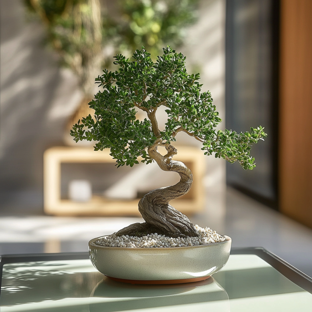 Elegant Artificial Juniper Bonsai Tree in Ceramic Pot