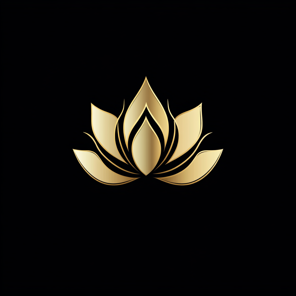 Elegant Gold Lotus Logo for Med Spa