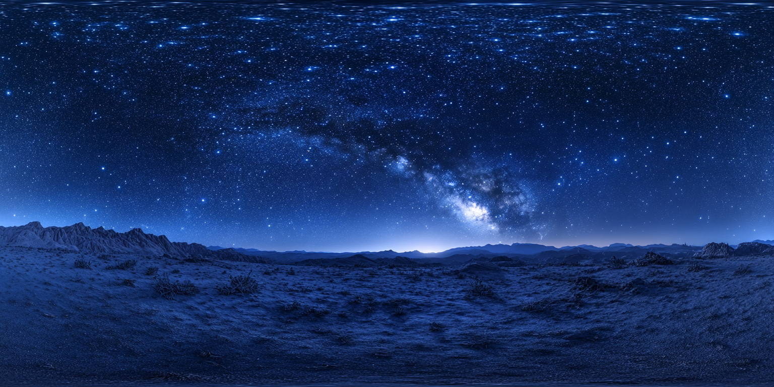 Elegant HDRI Panorama: Starry Night Sky Beauty