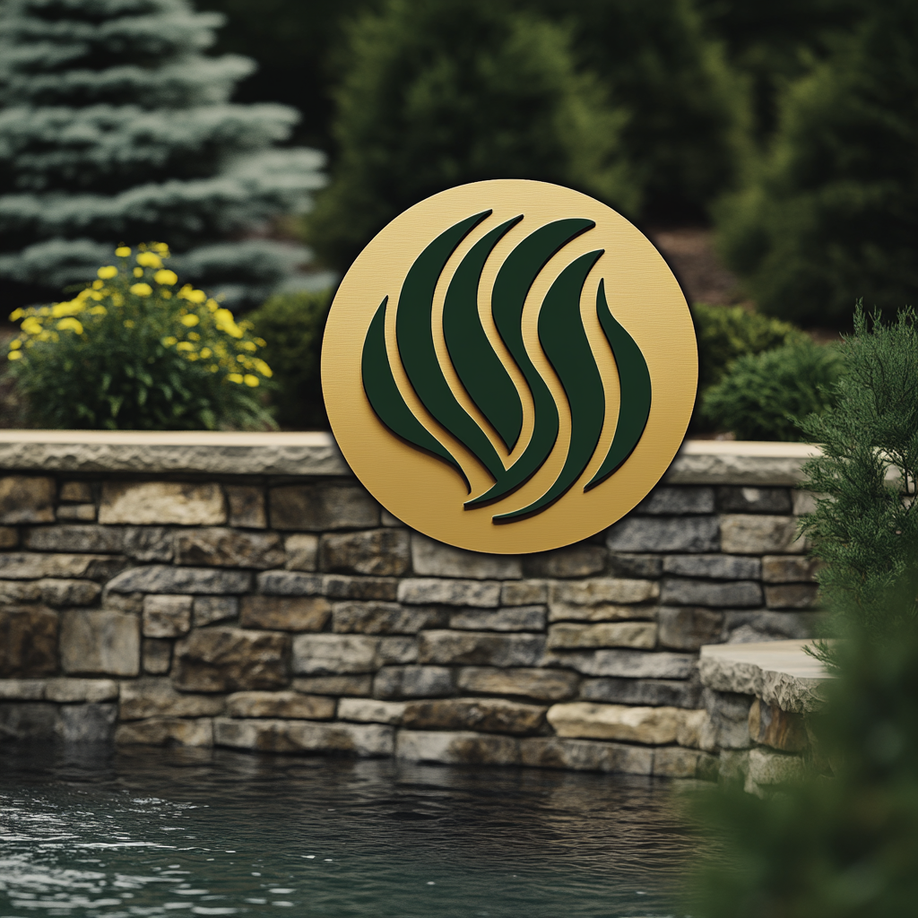 Elegant logo for hardscaping, landscaping, pool company in East Brunswick.