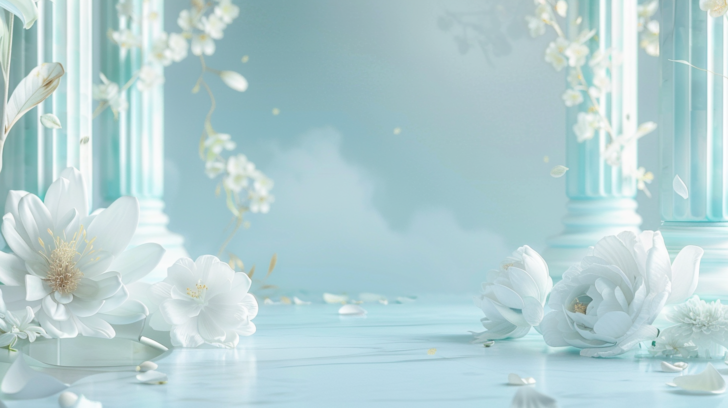 Elegant wedding-themed Zoom meeting background