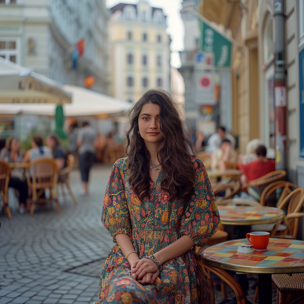 Emilie Flöge in Vienna wearing reform style dress.