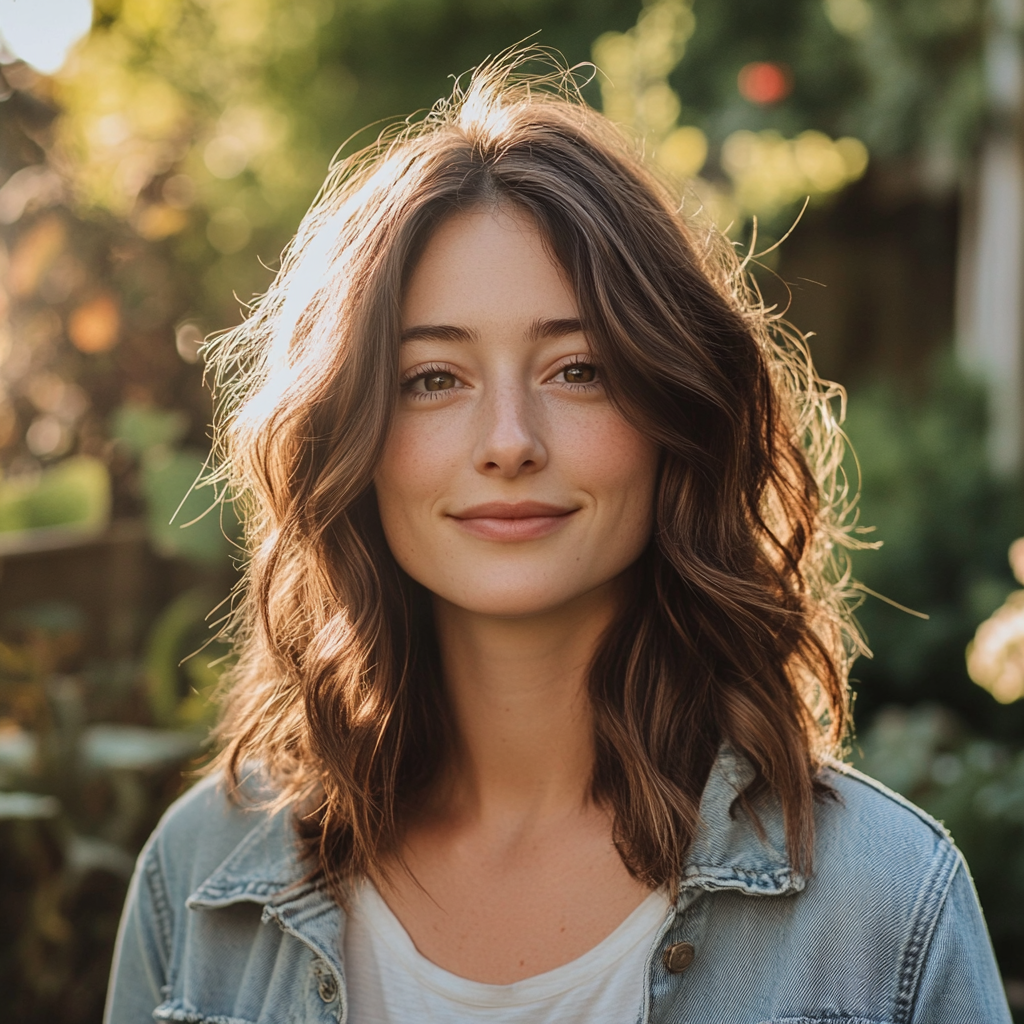 Emma Lewis, 30, Smiling in Her Sunlit Garden