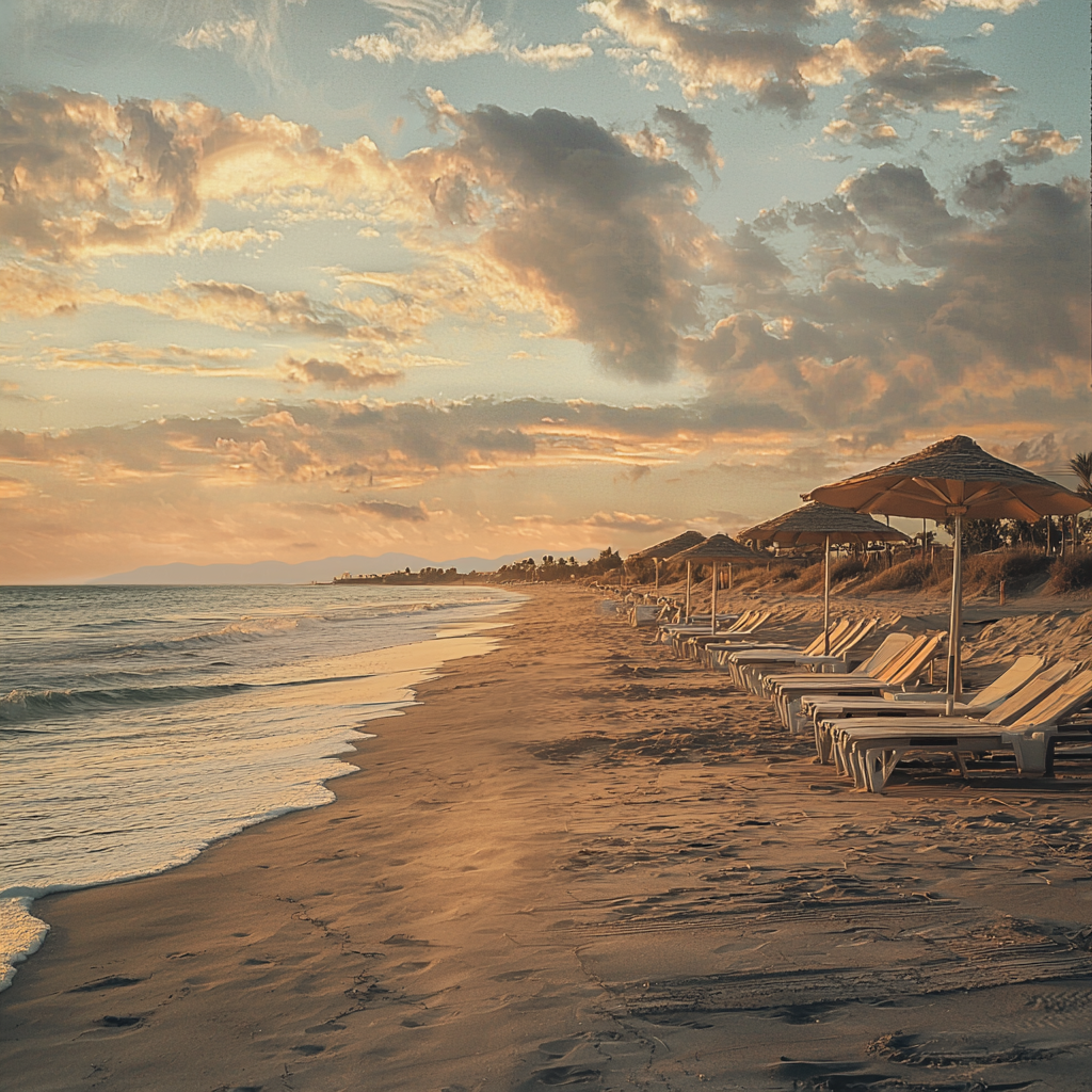 Empty Beach at Summer's End 