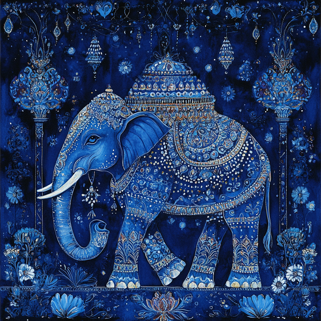 Enchanting Diwali Celebration with Majestic Elephant