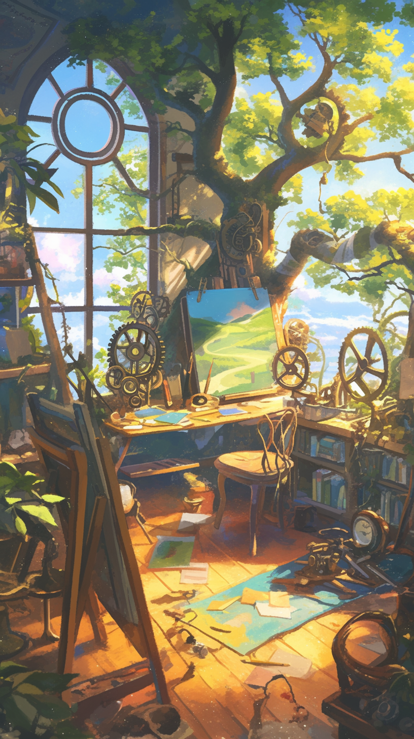 Enchanting Studio Scene Ghibli Style Photography 