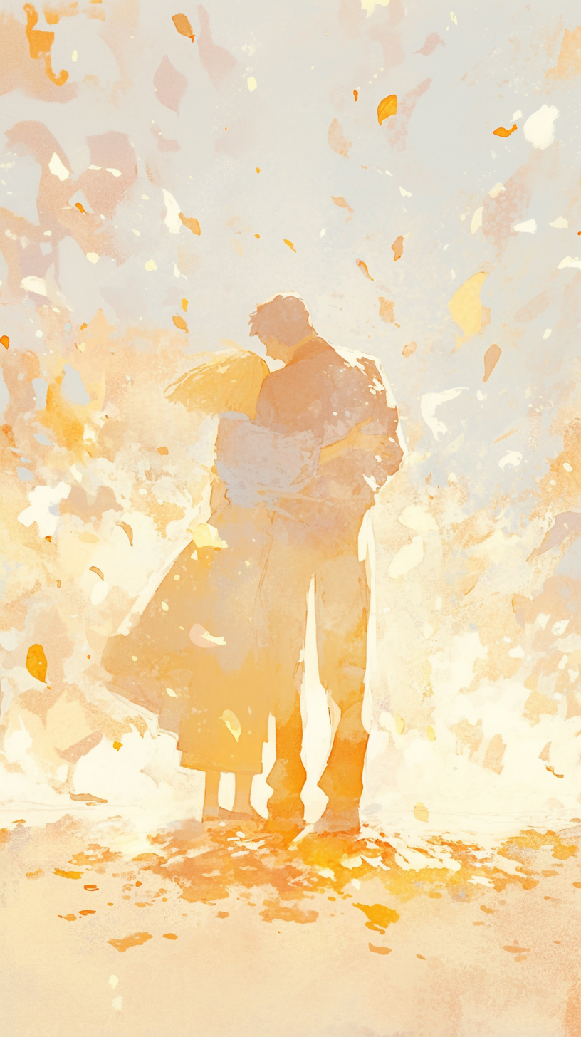 End of relationship depicted in watercolor style image.