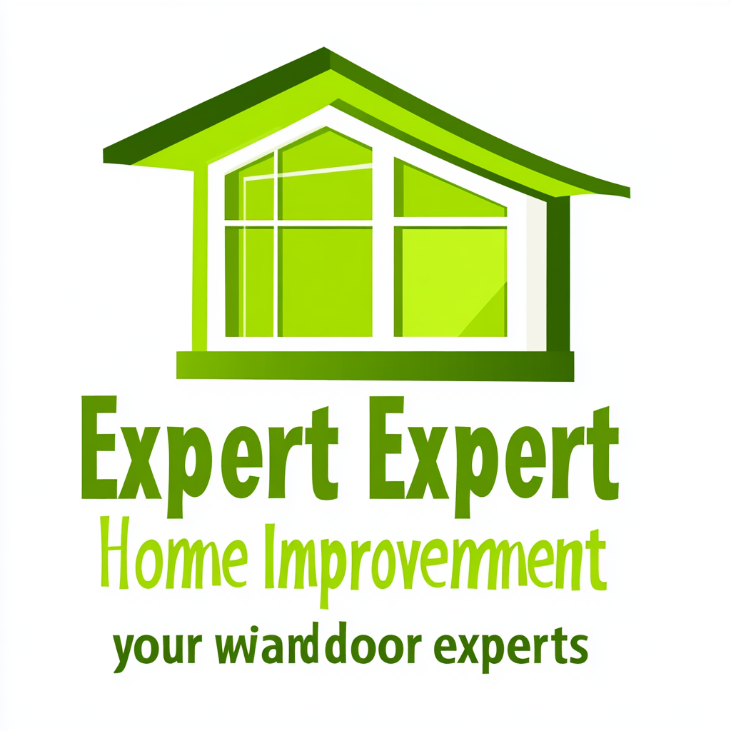 Expert Home Improvement logo with window image.