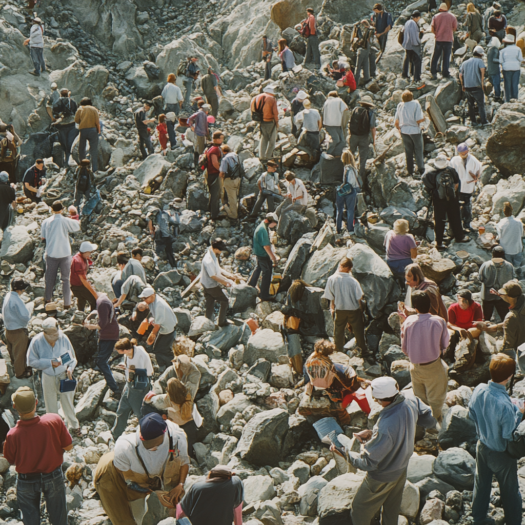 Exploring a Busy Rock Land with Geologists