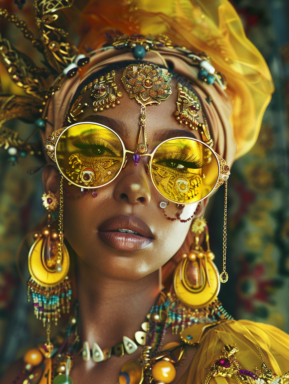 Extravagant Beyonce-inspired Woman in Luxurious Style