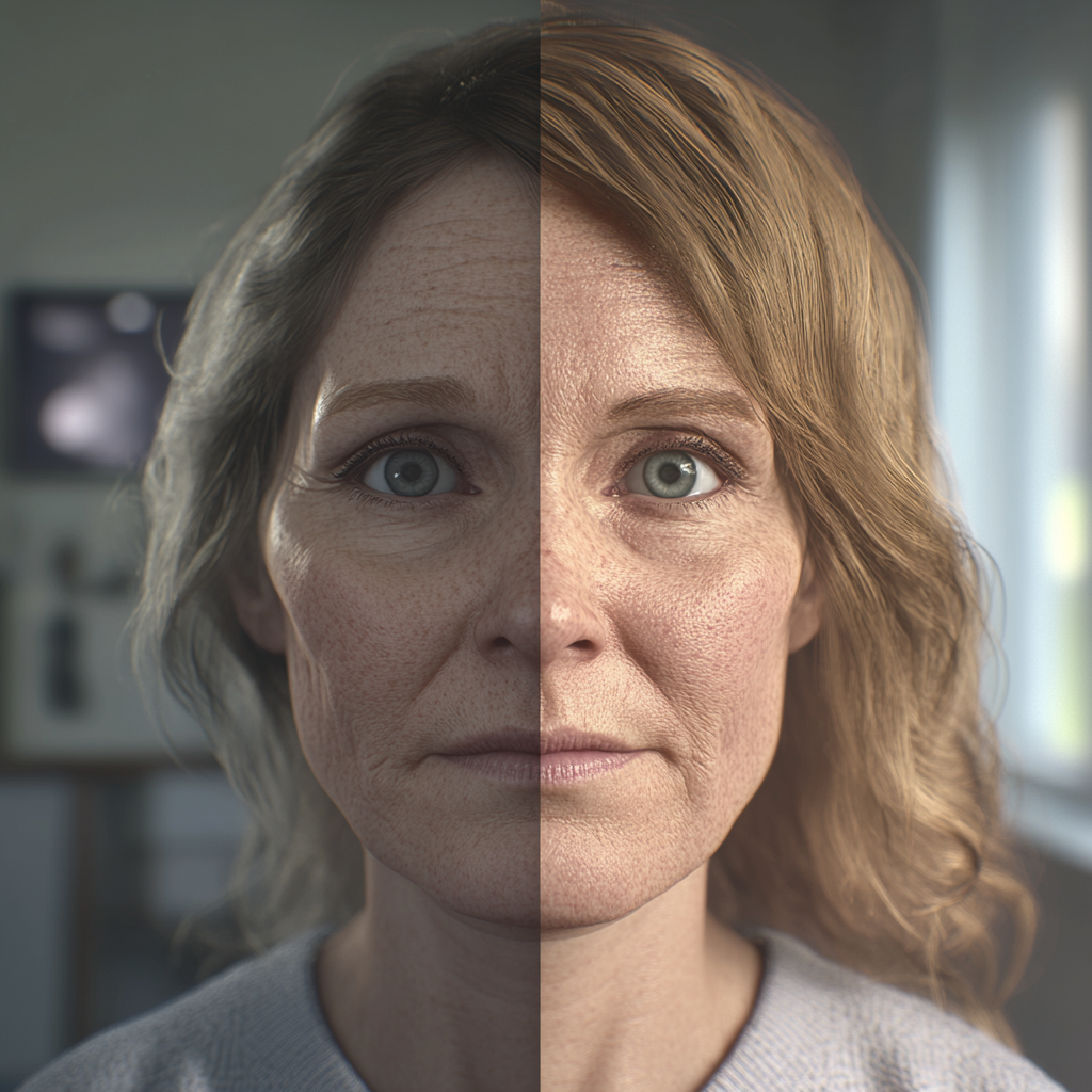 Facial Contrast: Young Girl vs Older Person Experiment