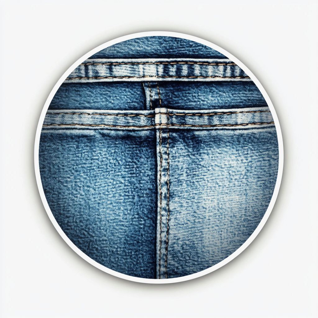 Faded pair of iconic jeans sticker design.