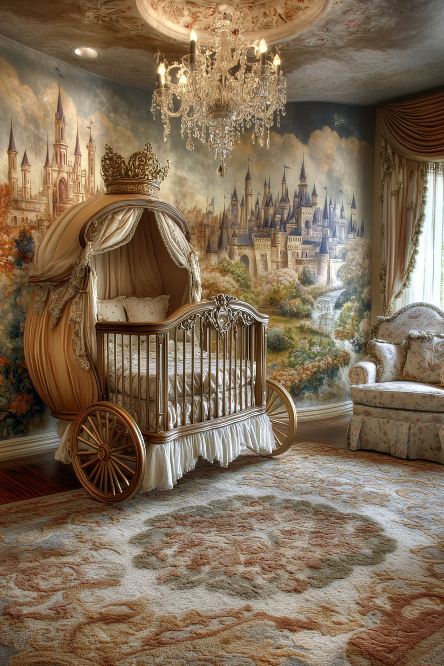 Fairy-Tale Fortress themed nursery with magical castle elements.