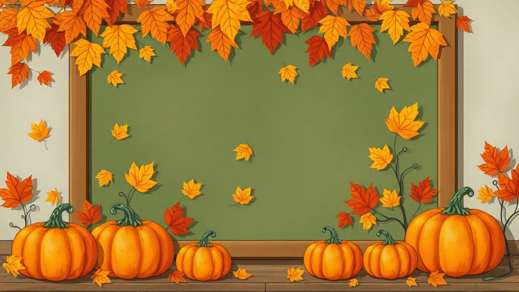 Fall Bulletin Board with Technology Graphics