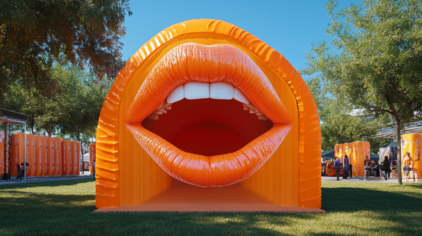 Fanta Kissing Booth at Music Festival Daytime