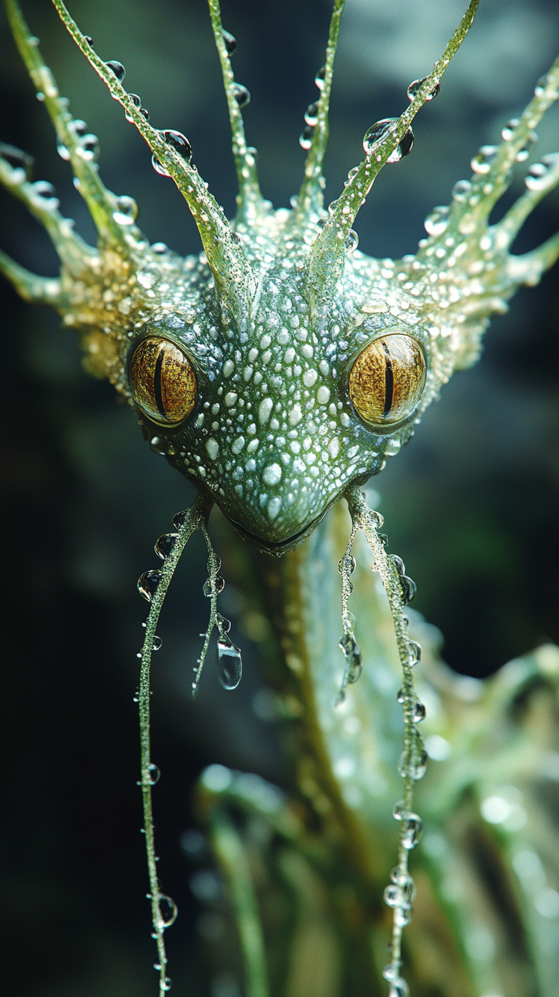 Fantasy Alien Elf with Crystal Wings