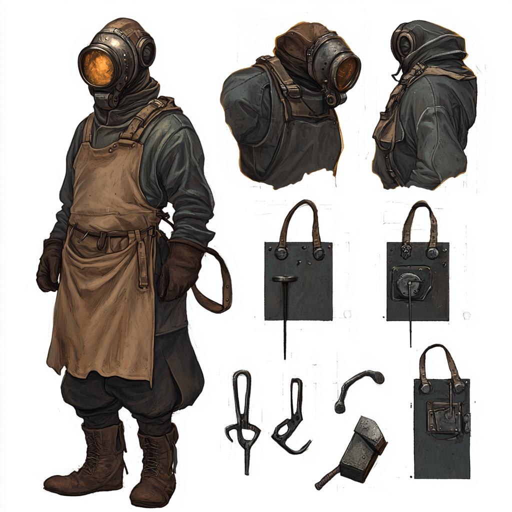 Fantasy Mining and Blacksmithing Clothing and Gear