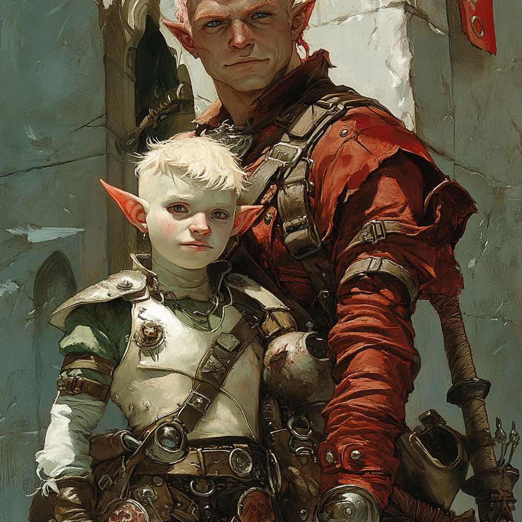 Fantasy Poster of Mischievous Halfling and Adventurer