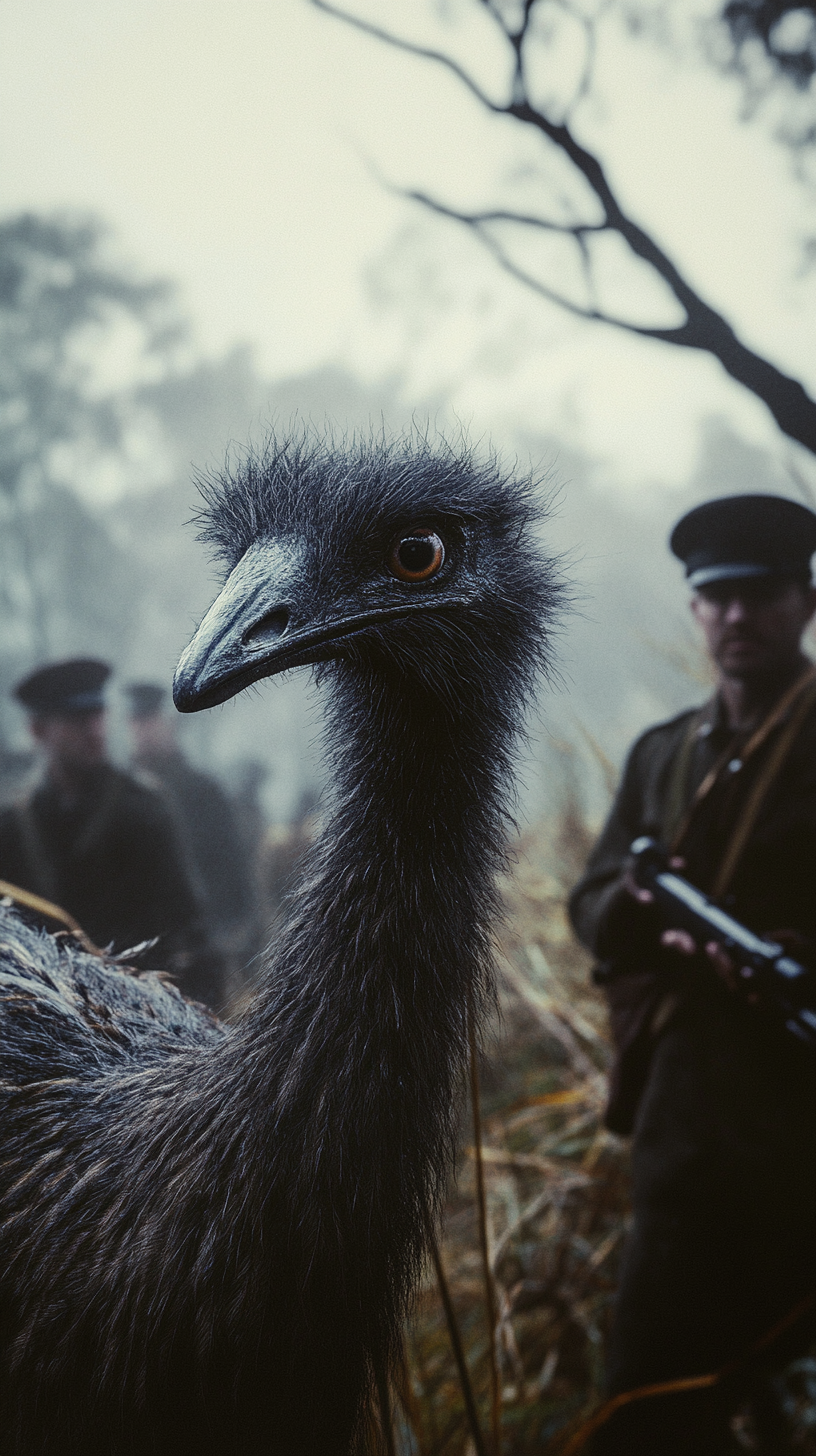 Farmers seek soldiers to control emu population invasion.