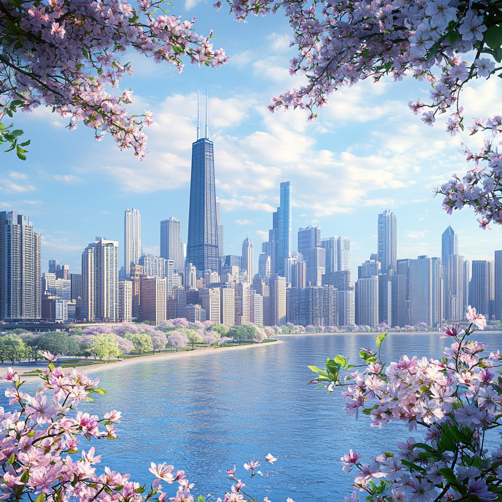 Fascinating 2024 Chicago City View 3D Render