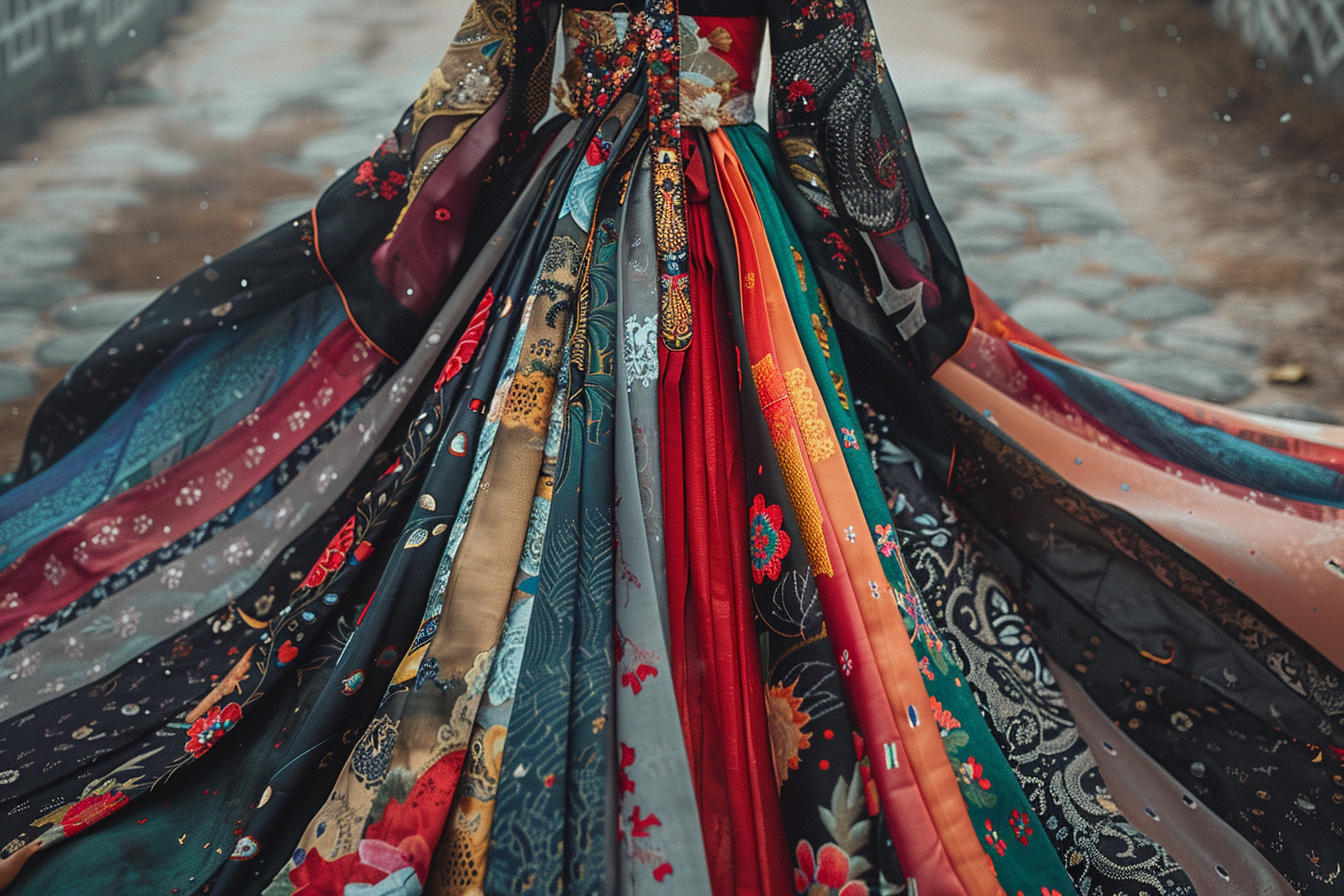 Fashionable Fusion of Korean Hanbok and Street Style