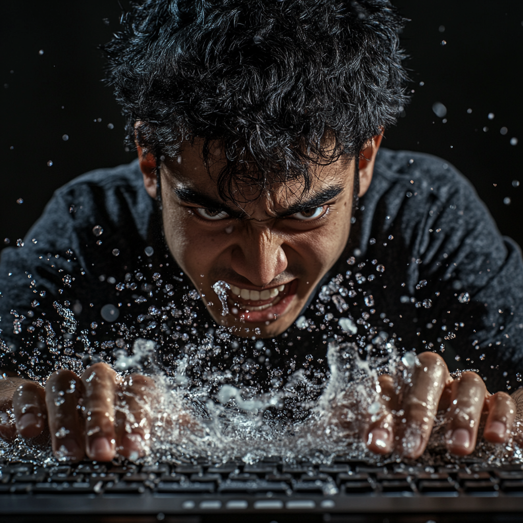 Fast Typing: Ultra-Realistic Young Man in Nikon Style