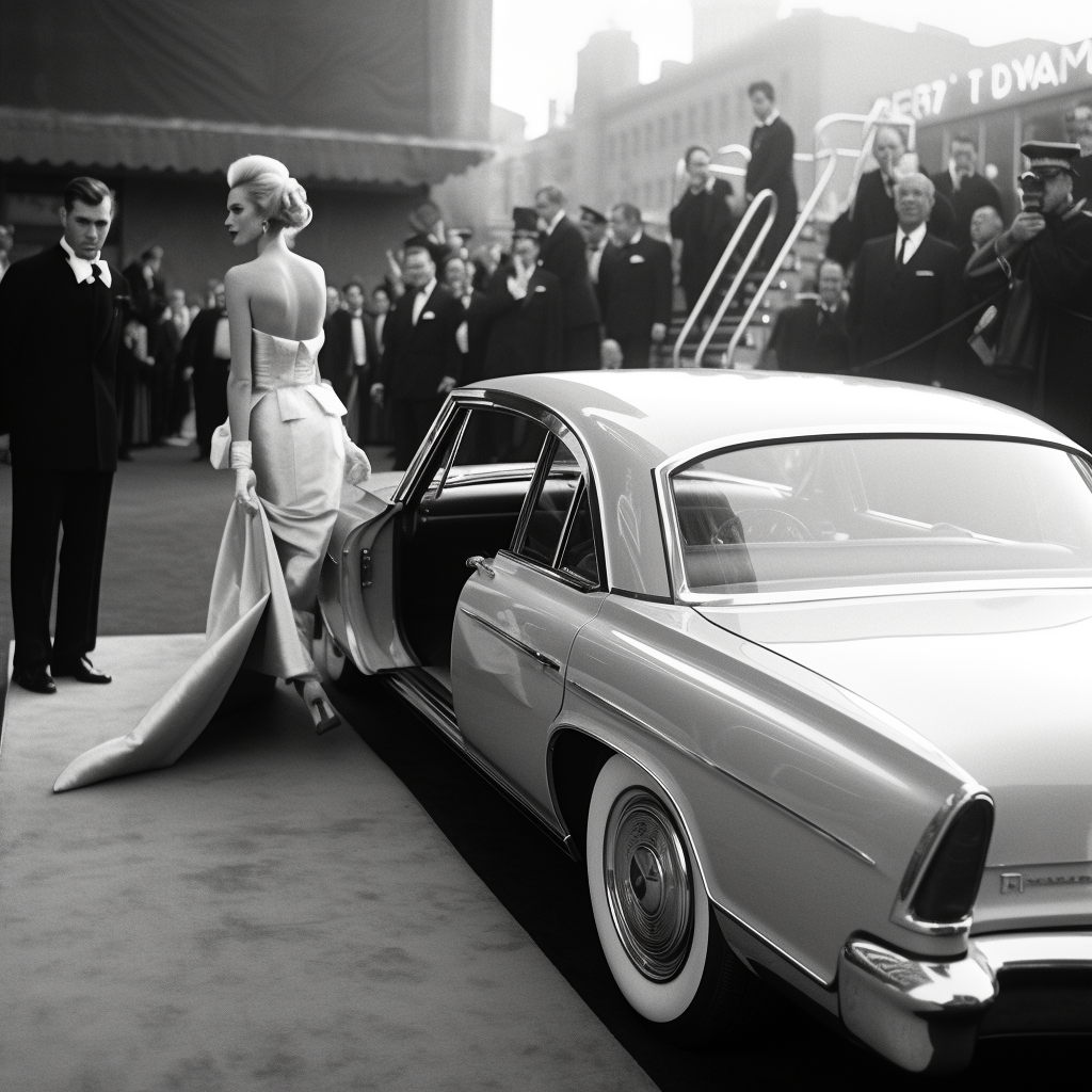 Female Hollywood star, 20, arriving at red carpet.