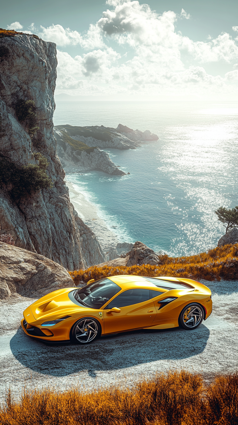 Ferrari F8 Tributo on Coastal Overlook