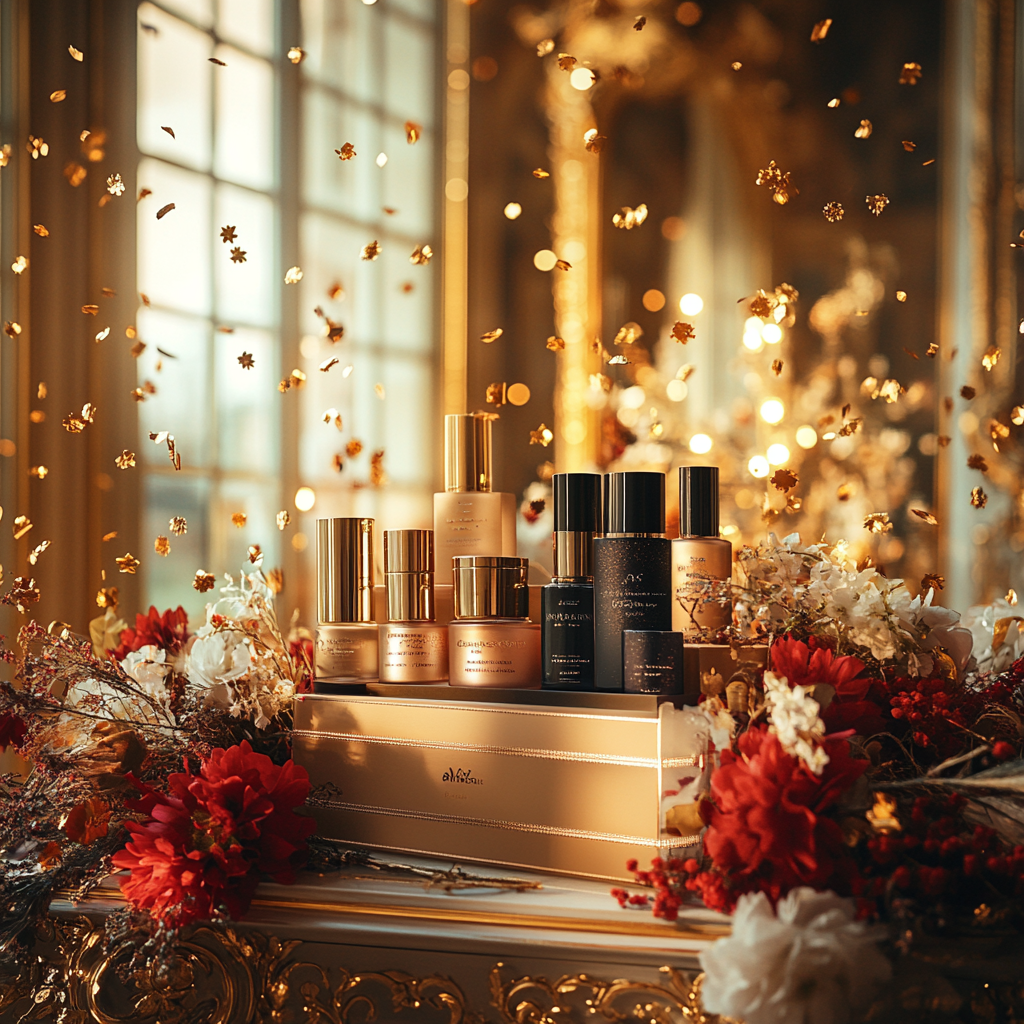 Festive Beauty Box in Ornate Gold Room