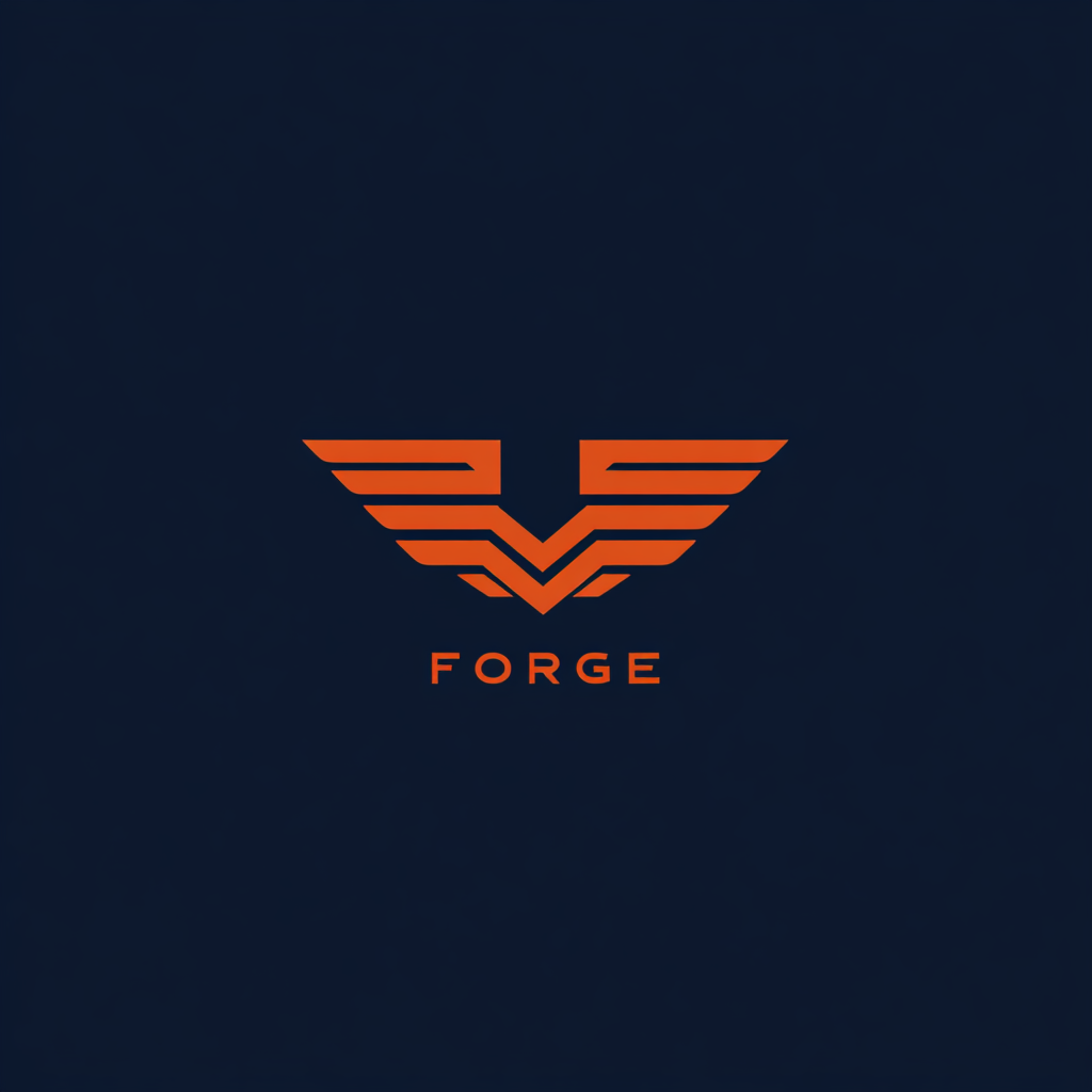 Flat Logo Vector Design for Forge Golf Coaching Company 