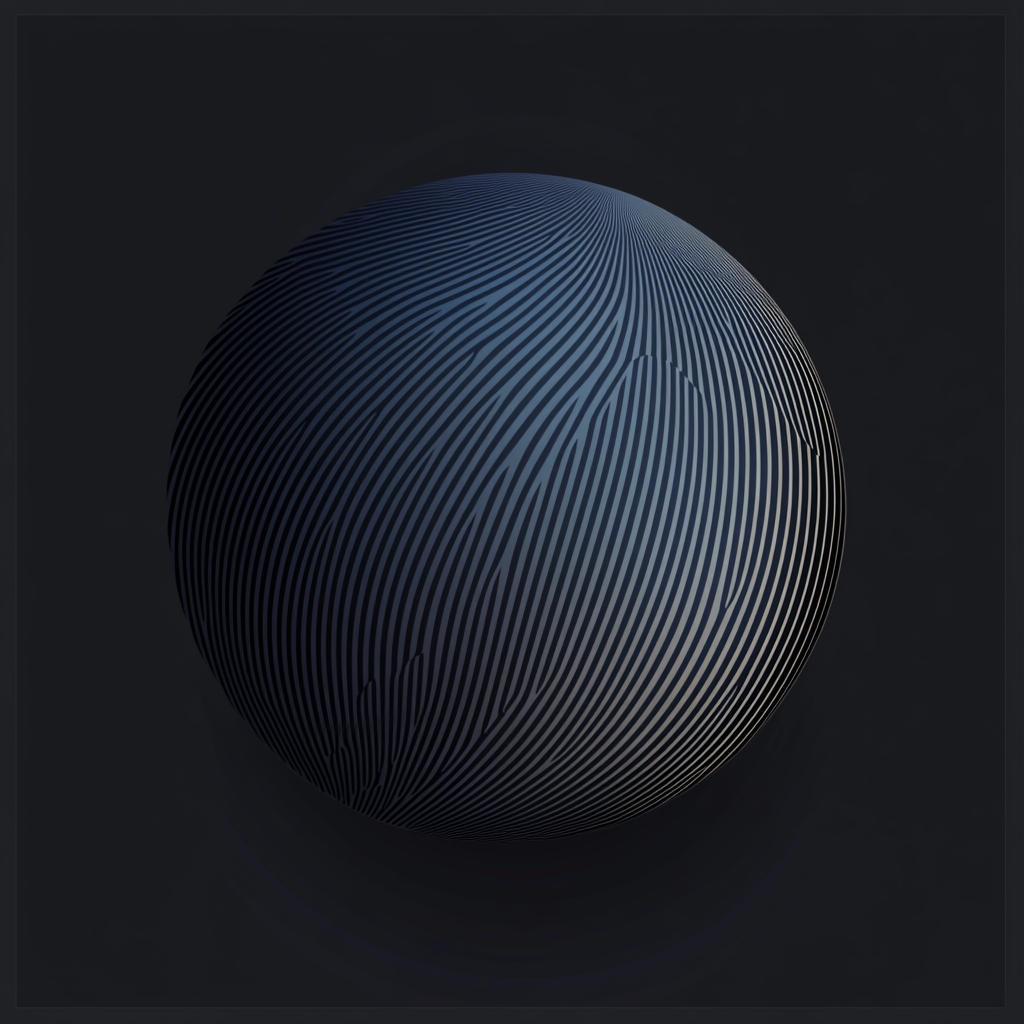 Floating geometric planet with gradient colors