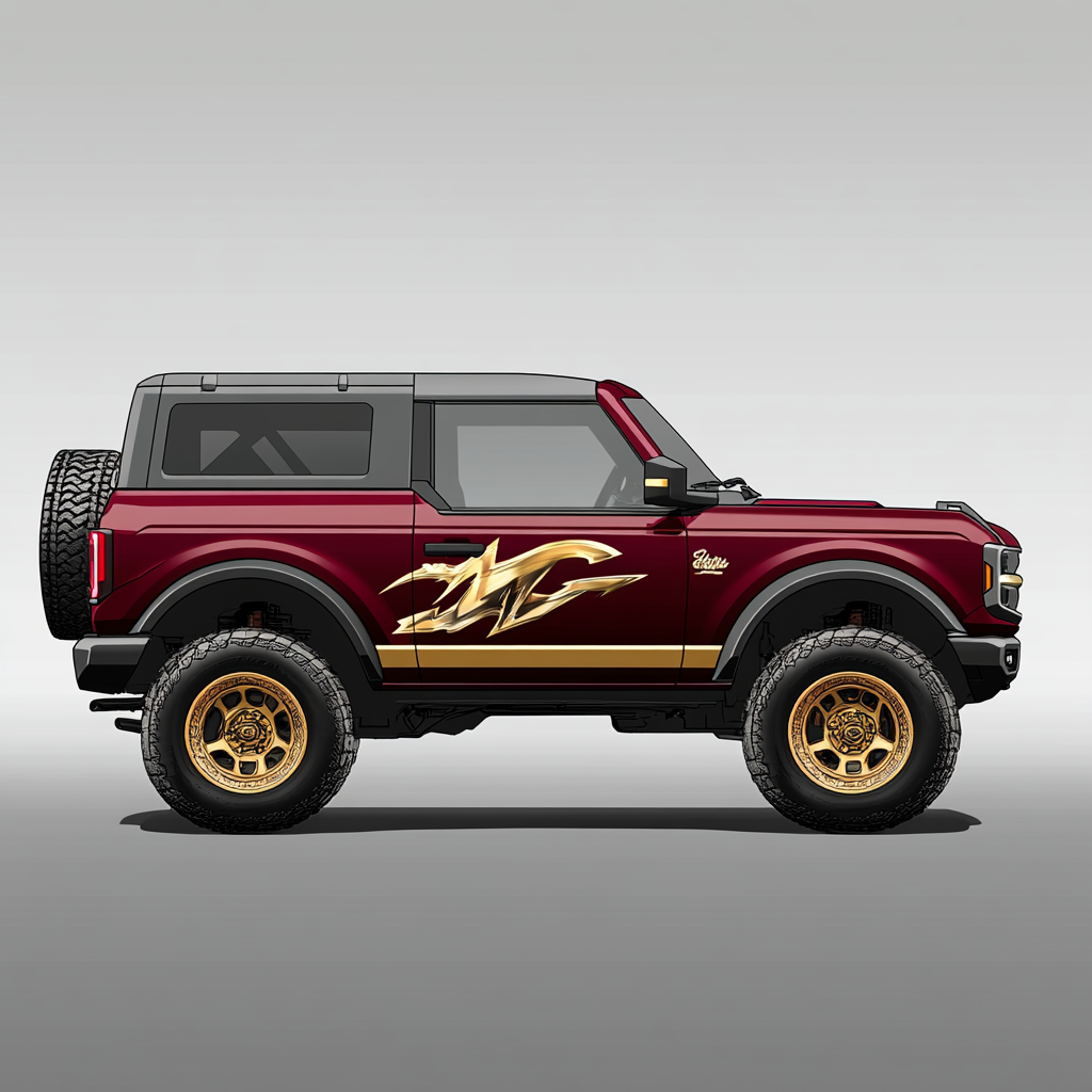 Florida Seminoles Love design for grey Ford Bronco.