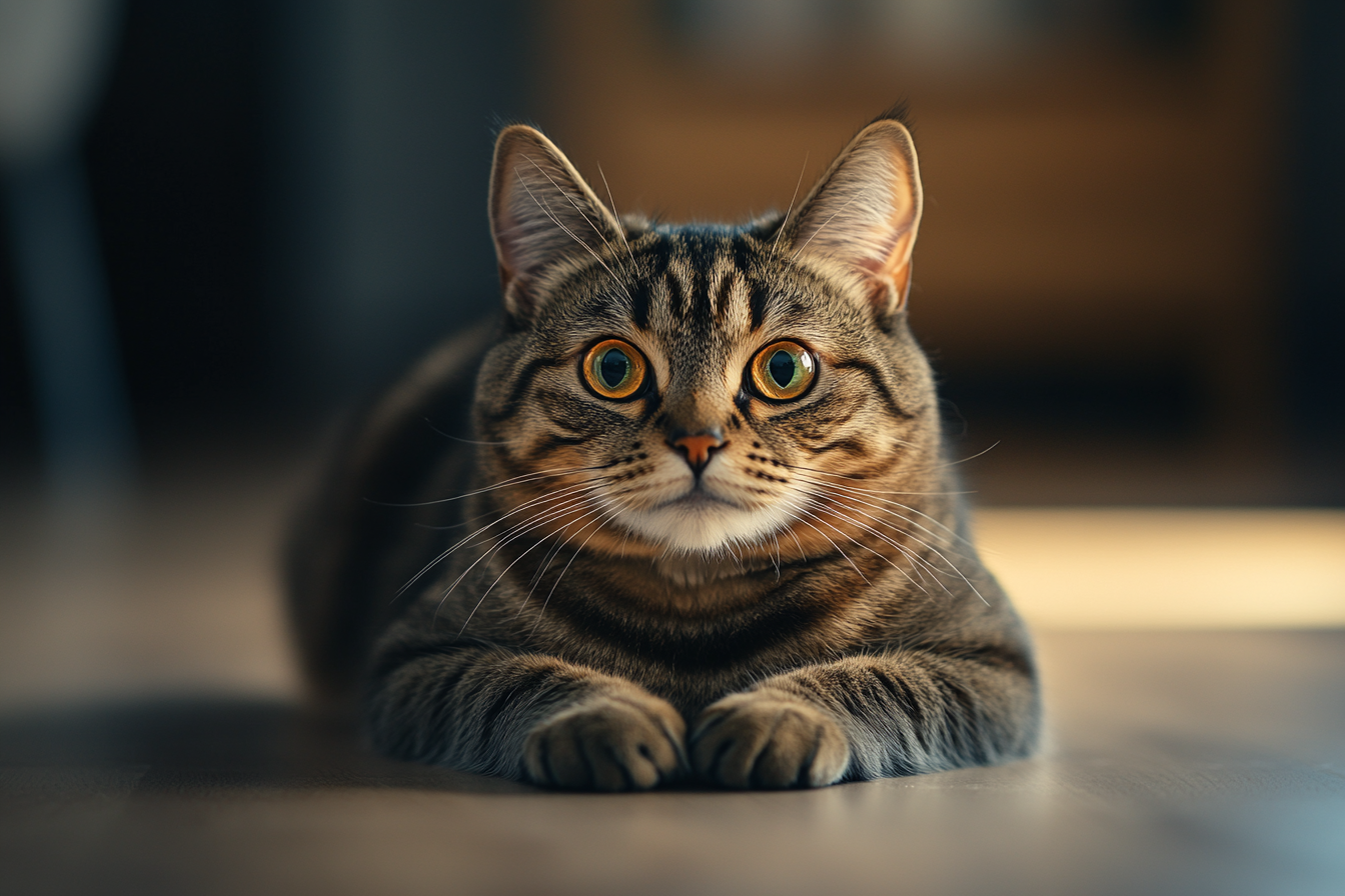 Fluffy Brown Gray Tabby Cat Portrait Canon EOS R5