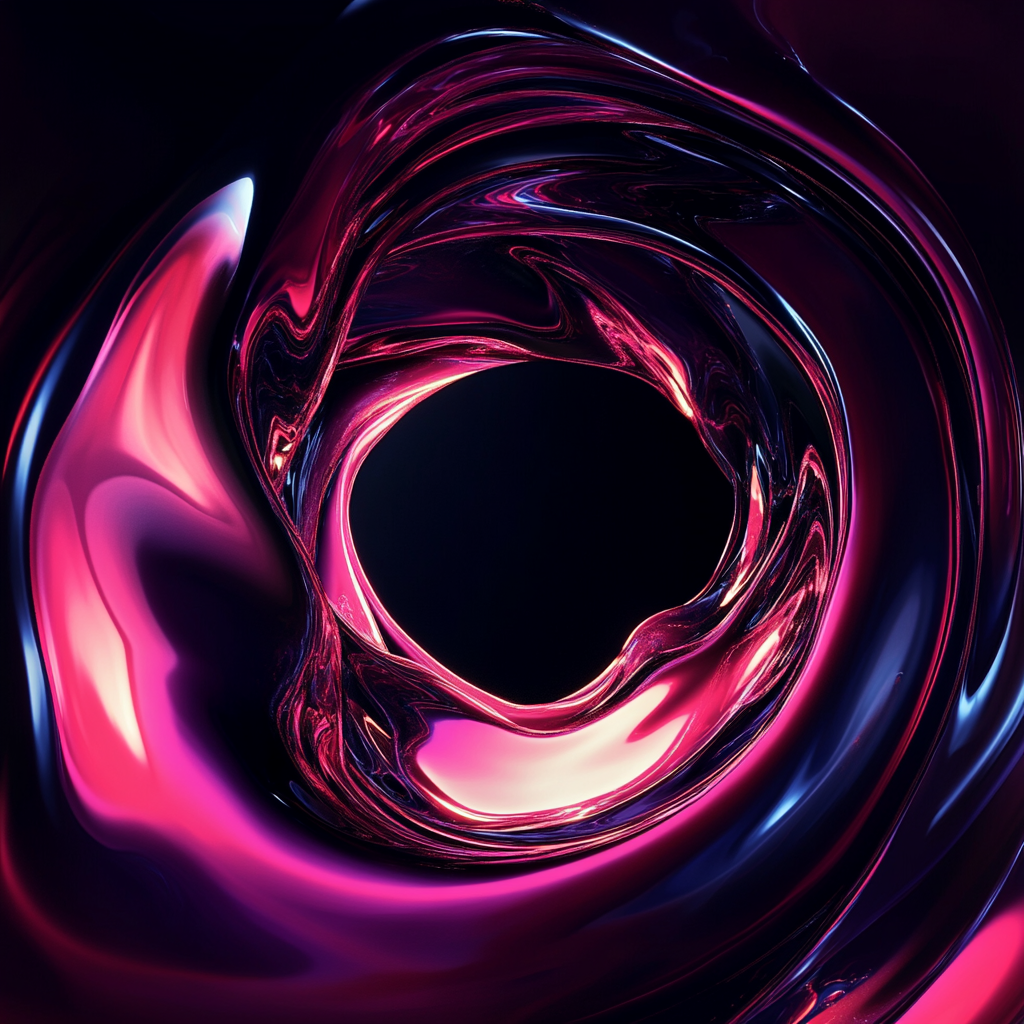 Fluid art: Bright pink and burgundy spiral pattern