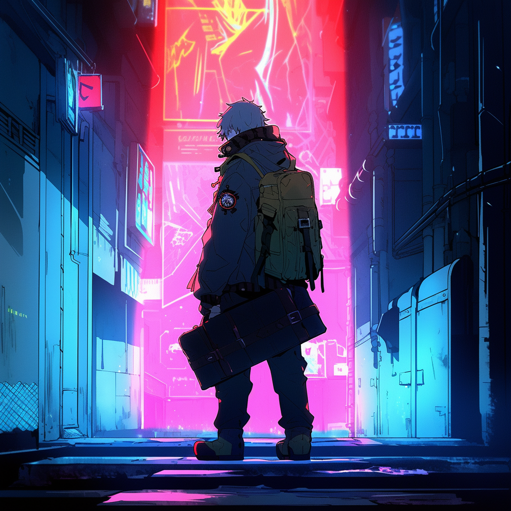 Forgotten Civilization Traveler: Sci-fi Cyberpunk Anime Art