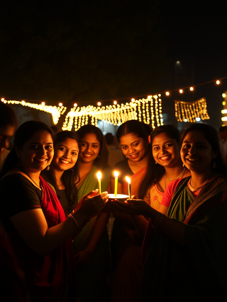 Friends at Diwali Festival in Canada