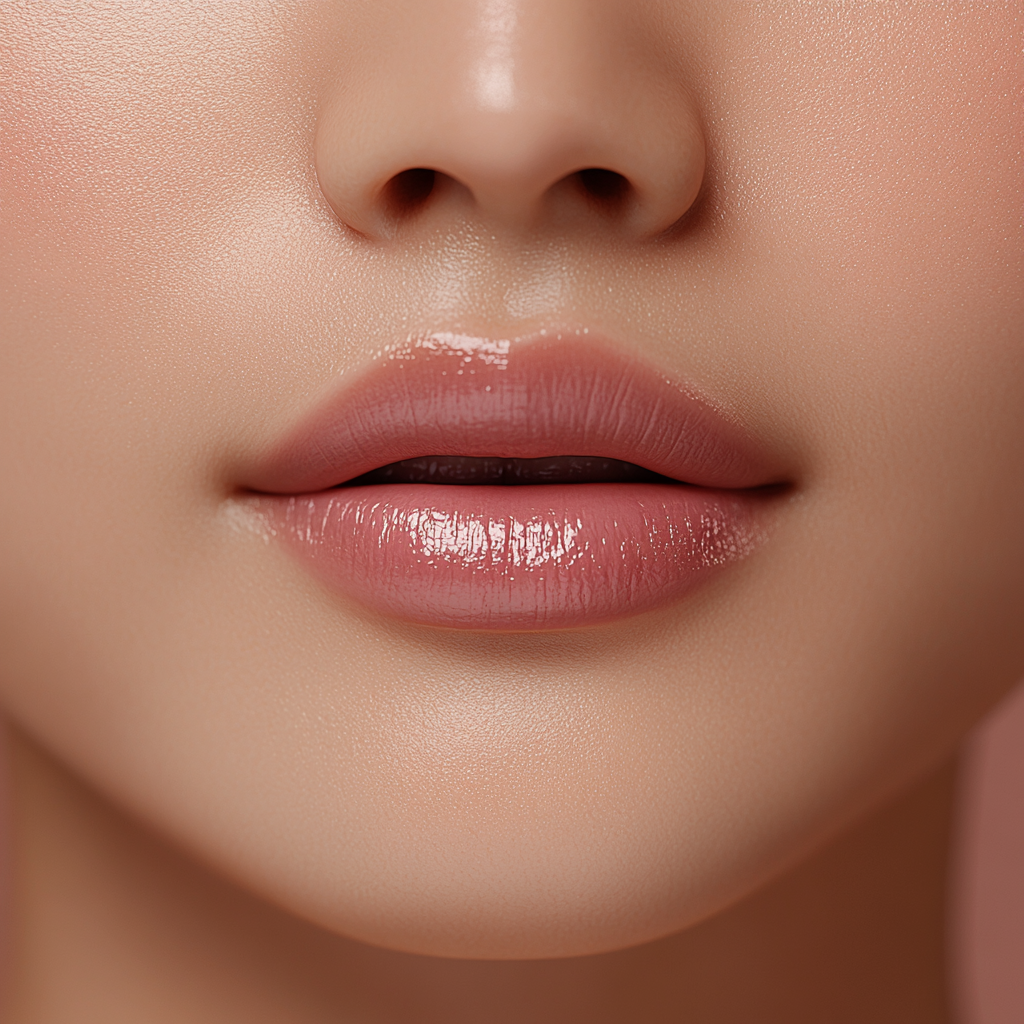 Frontal view of Southeast Asian woman with plump lips.