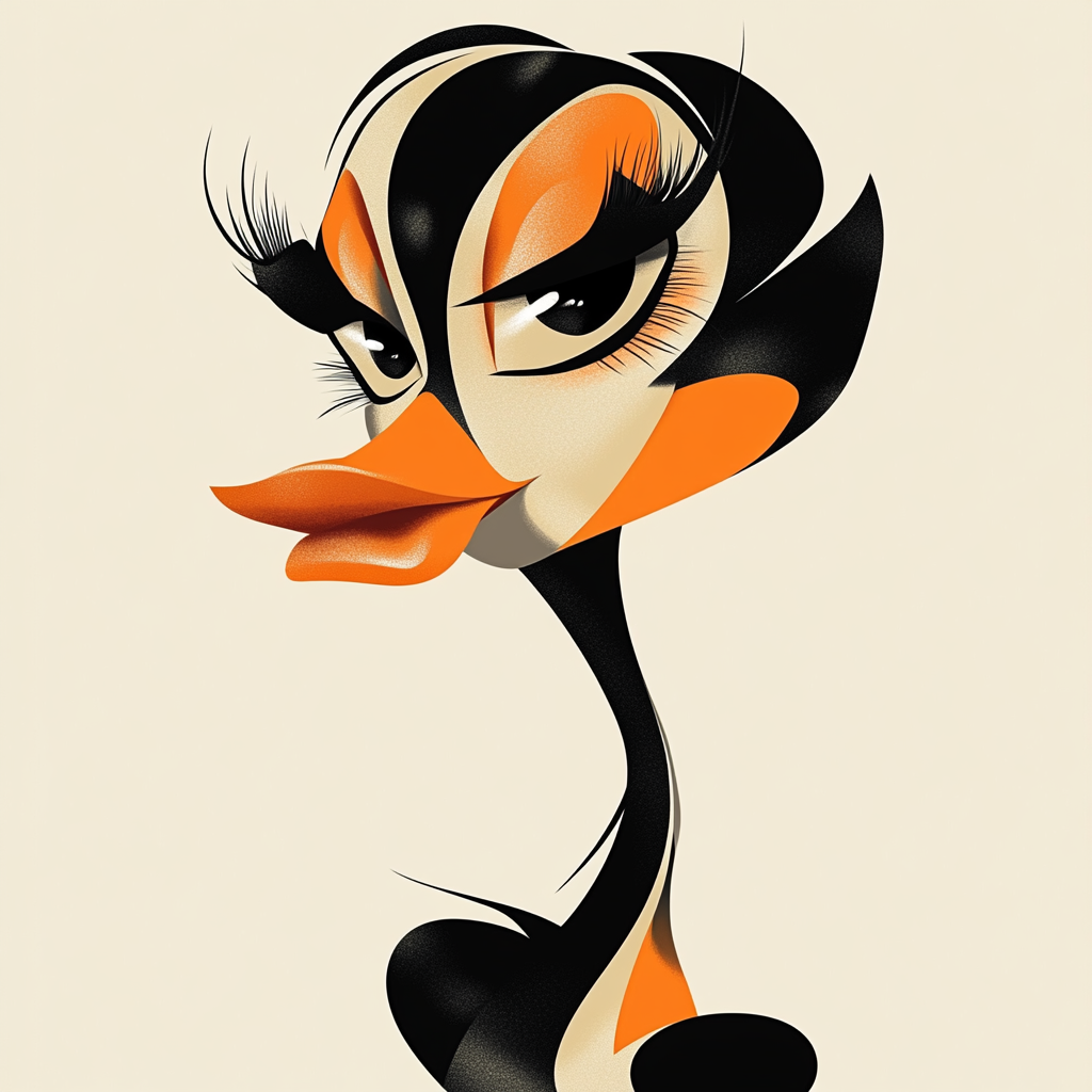 Fusion of Daffy Duck and Human Woman