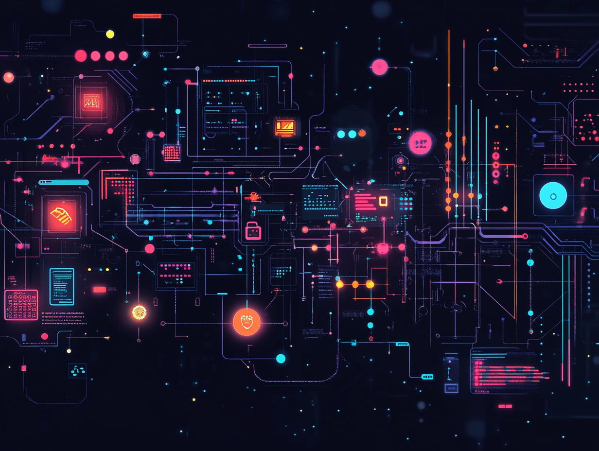 Futuristic Digital Art of Top Programming Languages