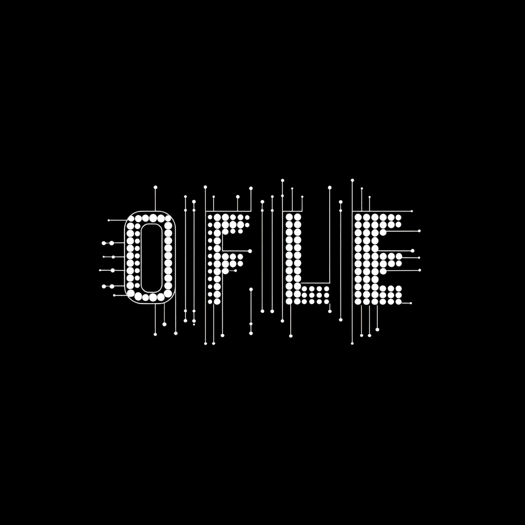 Futuristic O.F.F.L.I.N.E Logo Design for Electronic Music Events