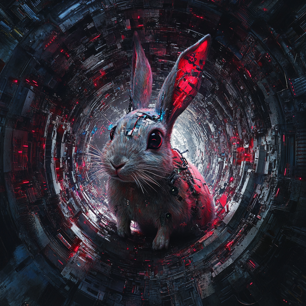 Futuristic Rabbit in Ultra HD Cyborg Hole