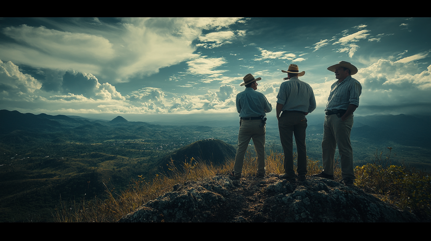 Gentlemen Enjoying Cigars on a Nicaraguan Mountain