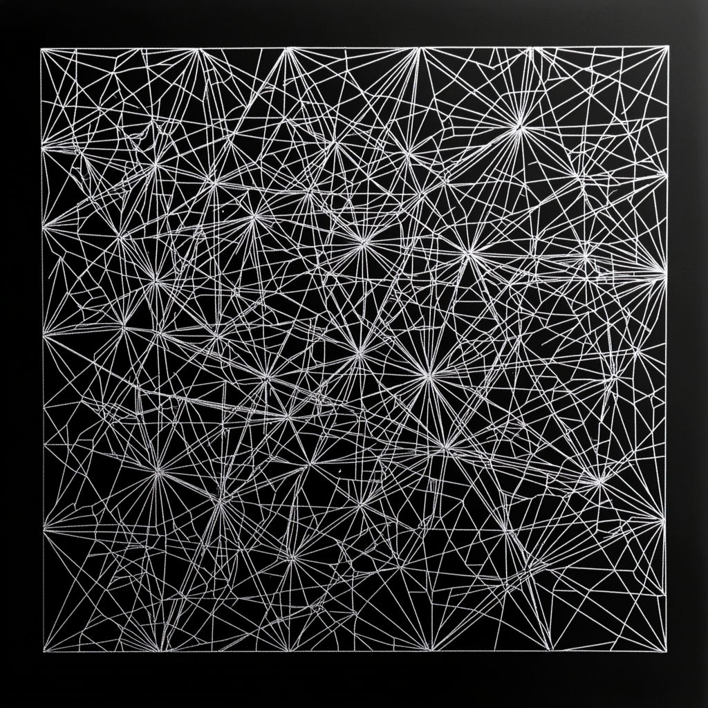 Geometric Interconnectedness: Laser Engraved Metal Artwork